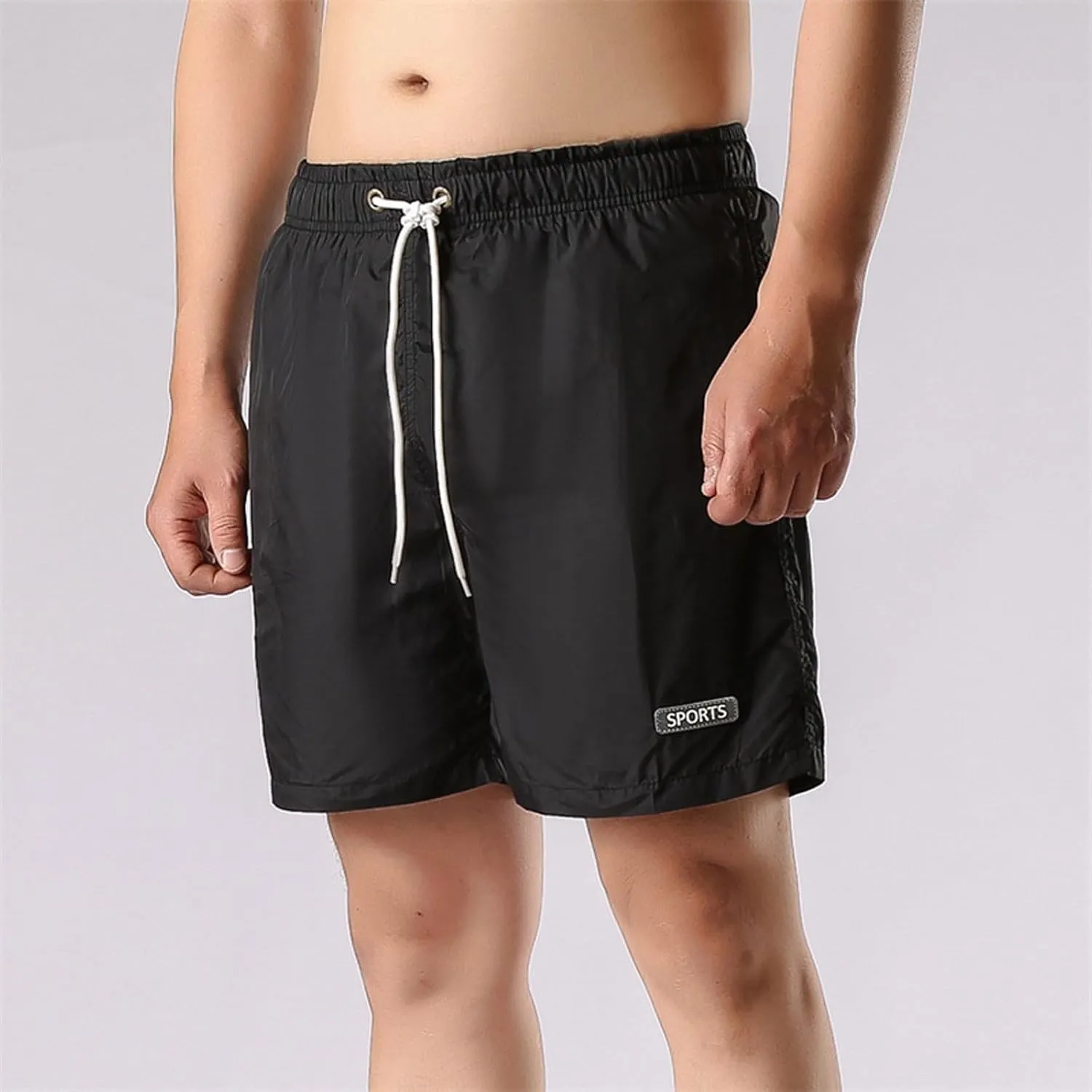 Muscularfit Black Running Shorts Summer Running Athletic Shorts Gym Sport Drawstring Elastic Waist Workout Shorts 3" Inseam