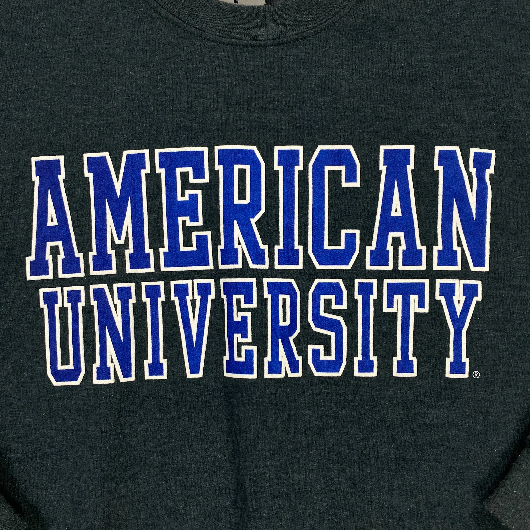 MV Sport AMERICAN UNIVERSITY College Spellout Graphic Crewneck Sweatshirt