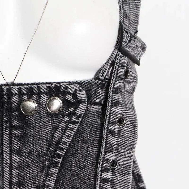 My Prerogative Black Denim Overalls