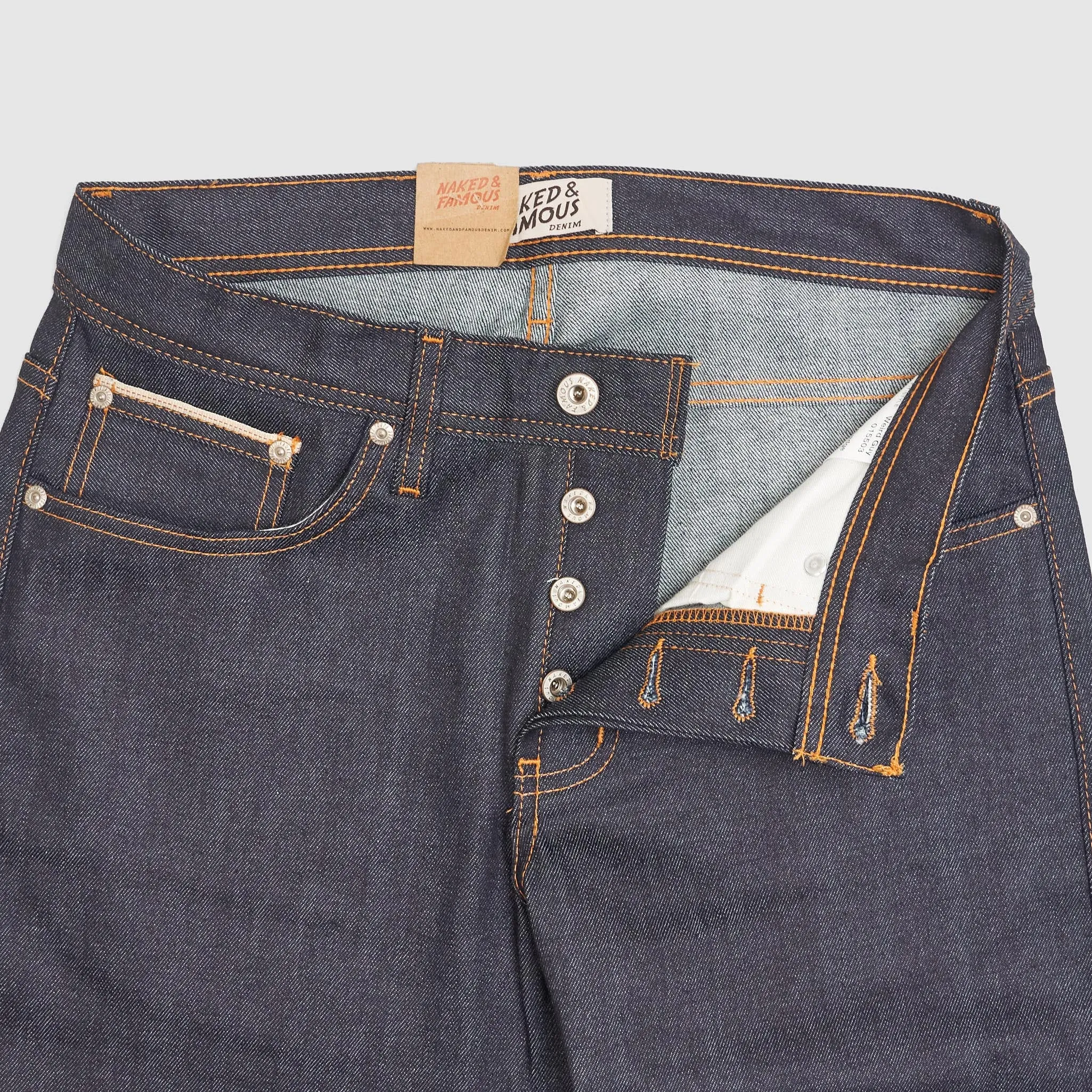 Naked & Famous Stretch Selvage Denim Weird Guy