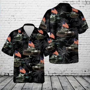 National Guard M60 Tank 4th Of July Hawaiian Shirt, Patriotic Hawaiian Shirt for men