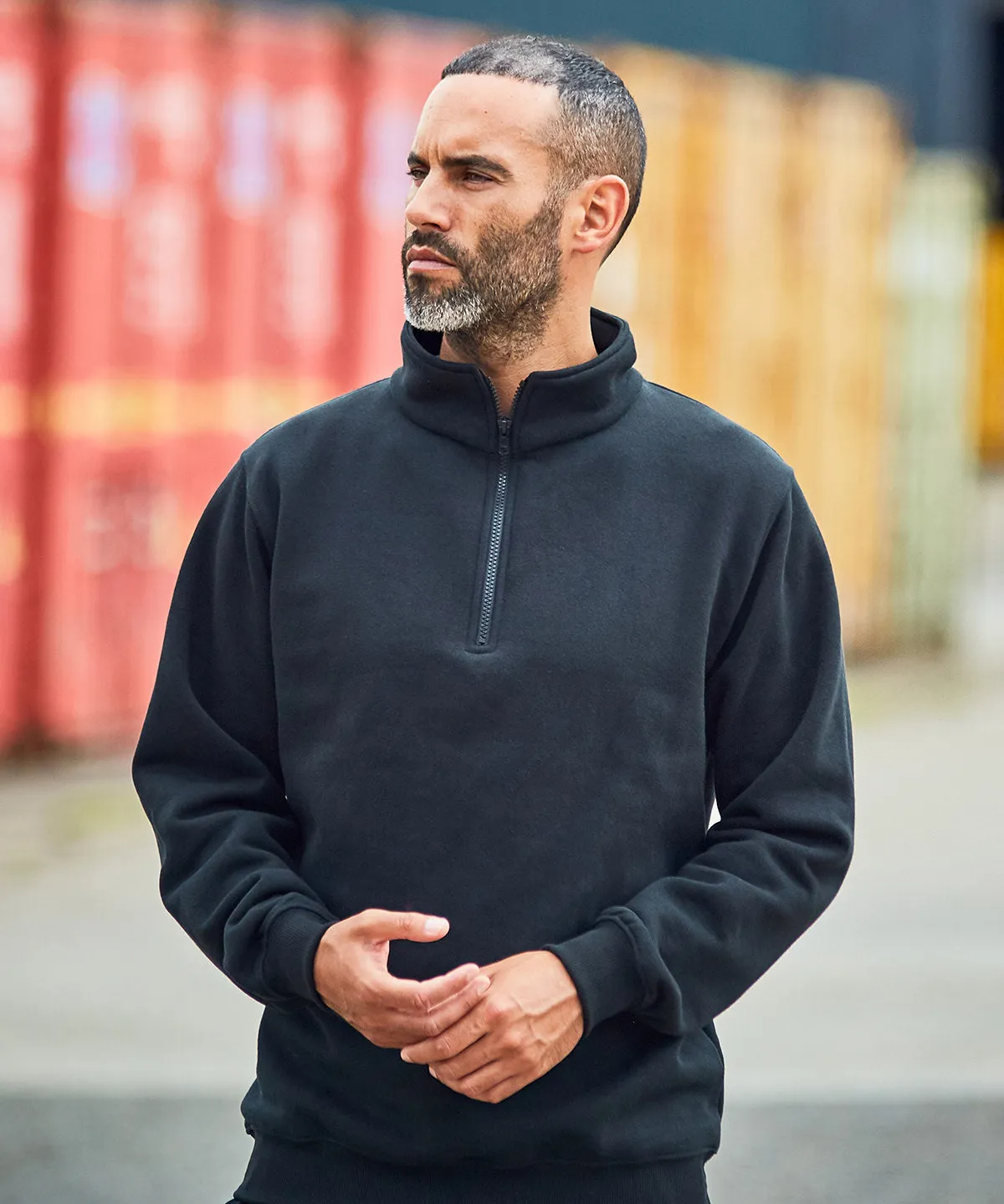 Navy - Pro ¼-neck zip sweatshirt