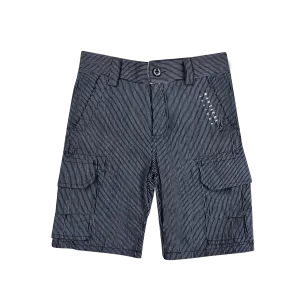 Navy Striped Cargo Short