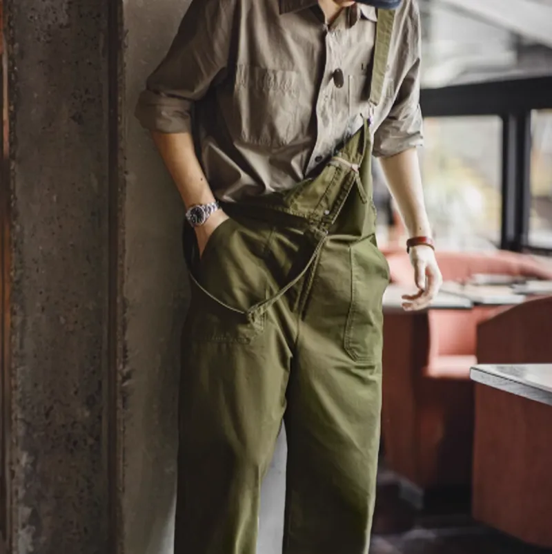 Navy Work Retro Overalls V0449