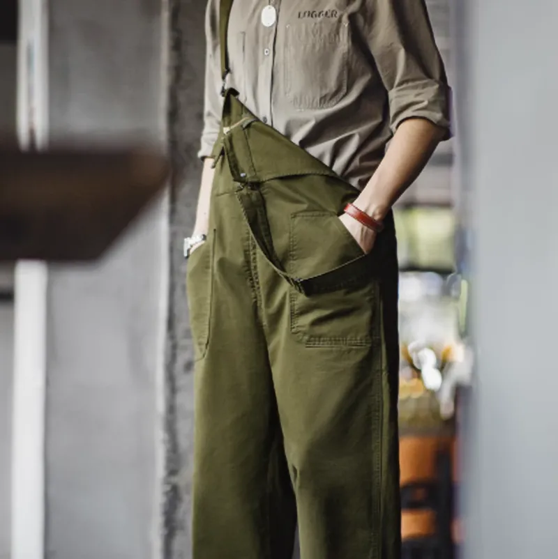 Navy Work Retro Overalls V0449