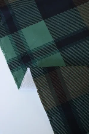 Navy/Brown/Teal 2.75" Check 10oz Cotton Canvas | Designer Deadstock