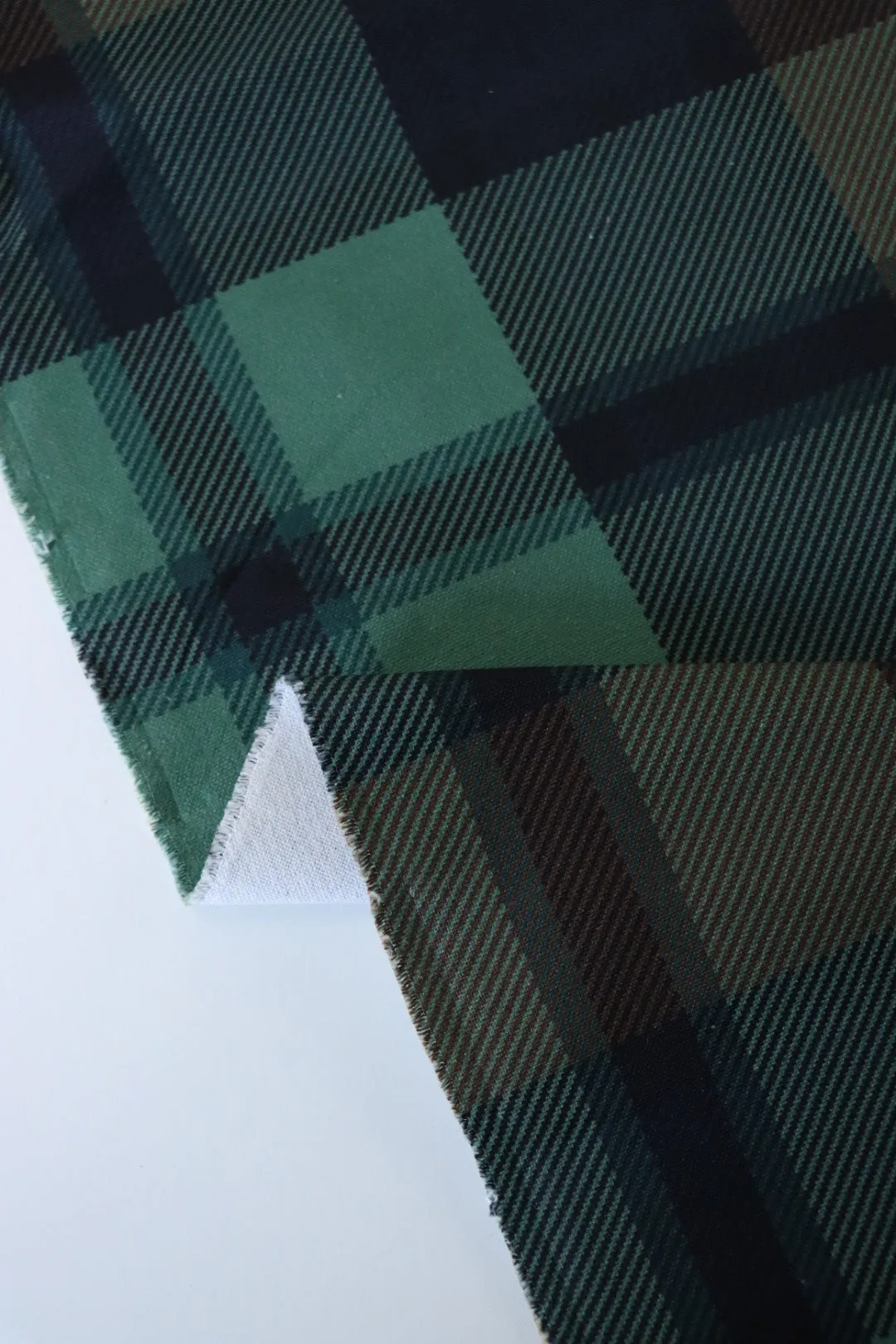 Navy/Brown/Teal 2.75" Check 10oz Cotton Canvas | Designer Deadstock