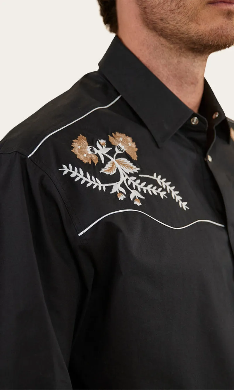 Neilson Mens Western Dress Shirt Black
