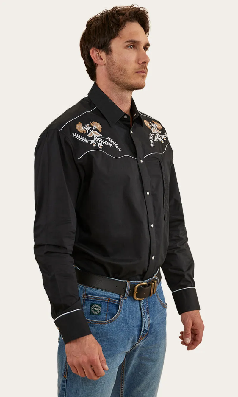 Neilson Mens Western Dress Shirt Black
