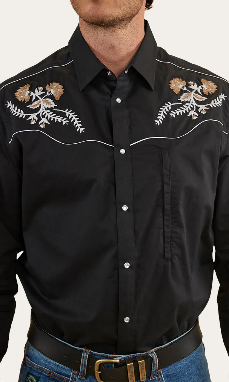 Neilson Mens Western Dress Shirt Black