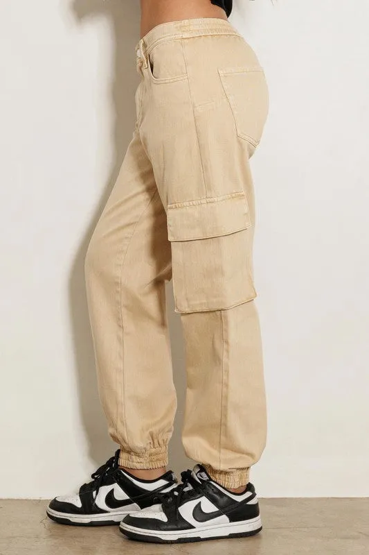 New Era High Rise Cargo Jeans