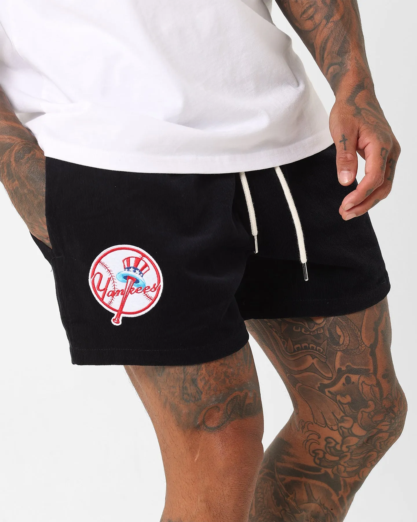 New Era New York Yankees Corduroy Woven Shorts Navy
