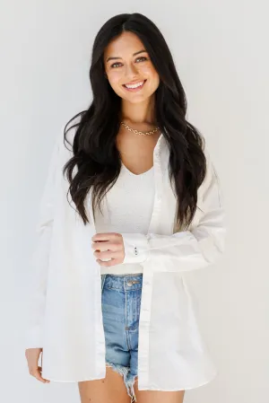 New Locations Corduroy Button-Up Blouse