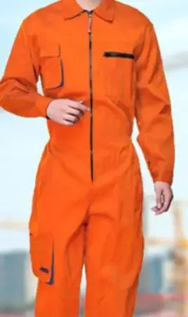 New Men's Long-Sleeves Overalls Dungarees Zipper Pocket Jumpsuit Rompers