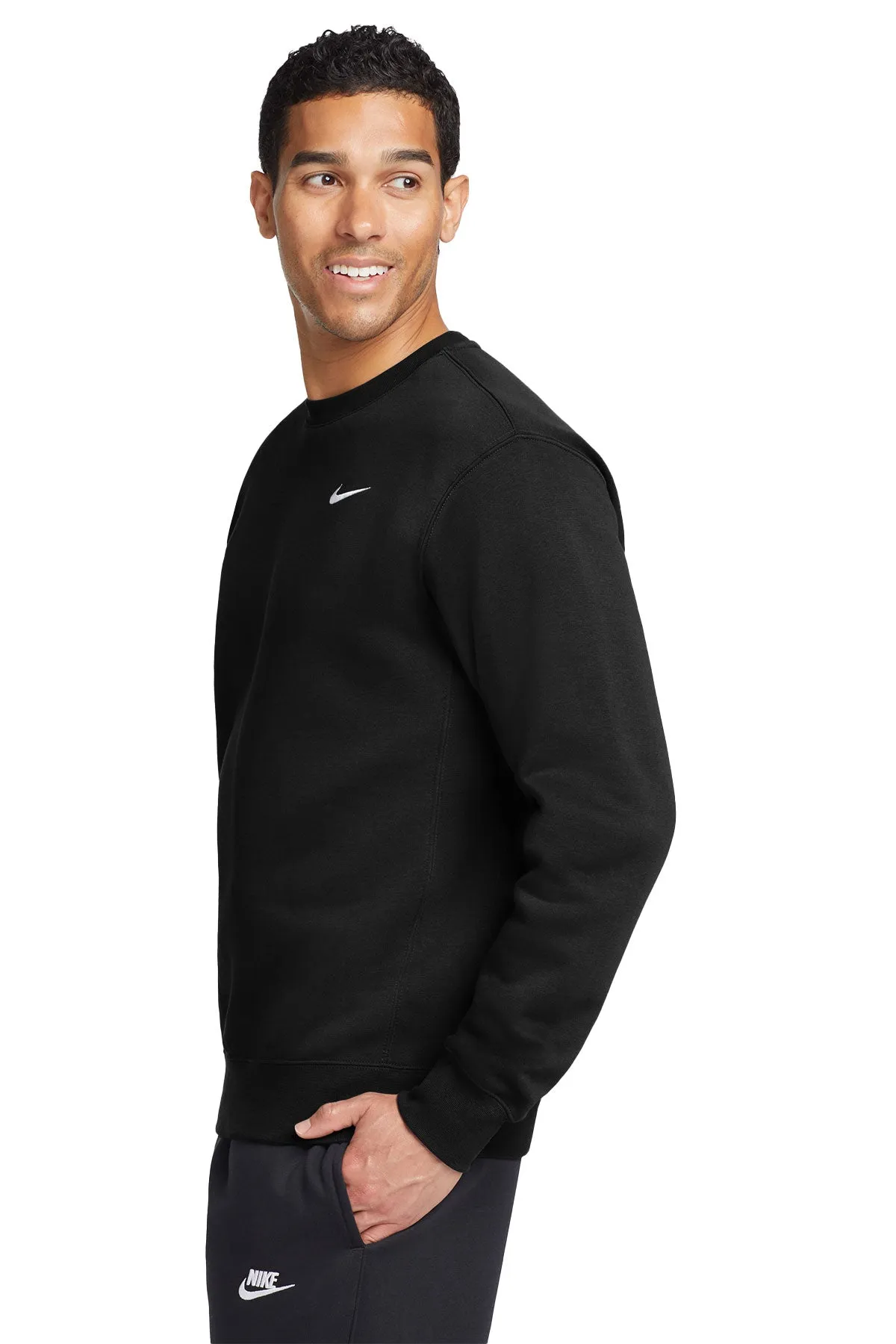 Nike Club Fleece Crew, Black [Ware2Go]