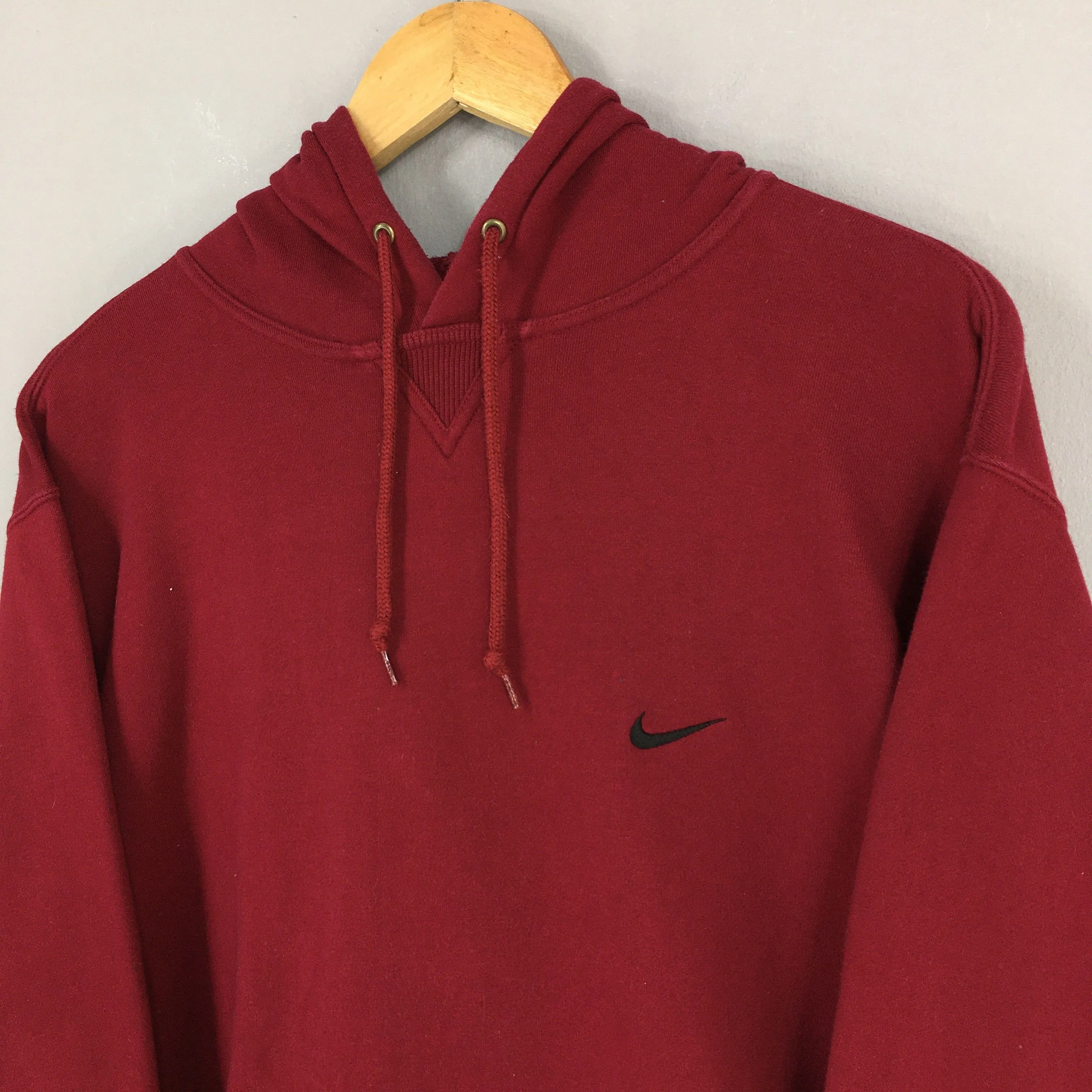 Nike Swoosh Maroon Pullover Hoodie Medium