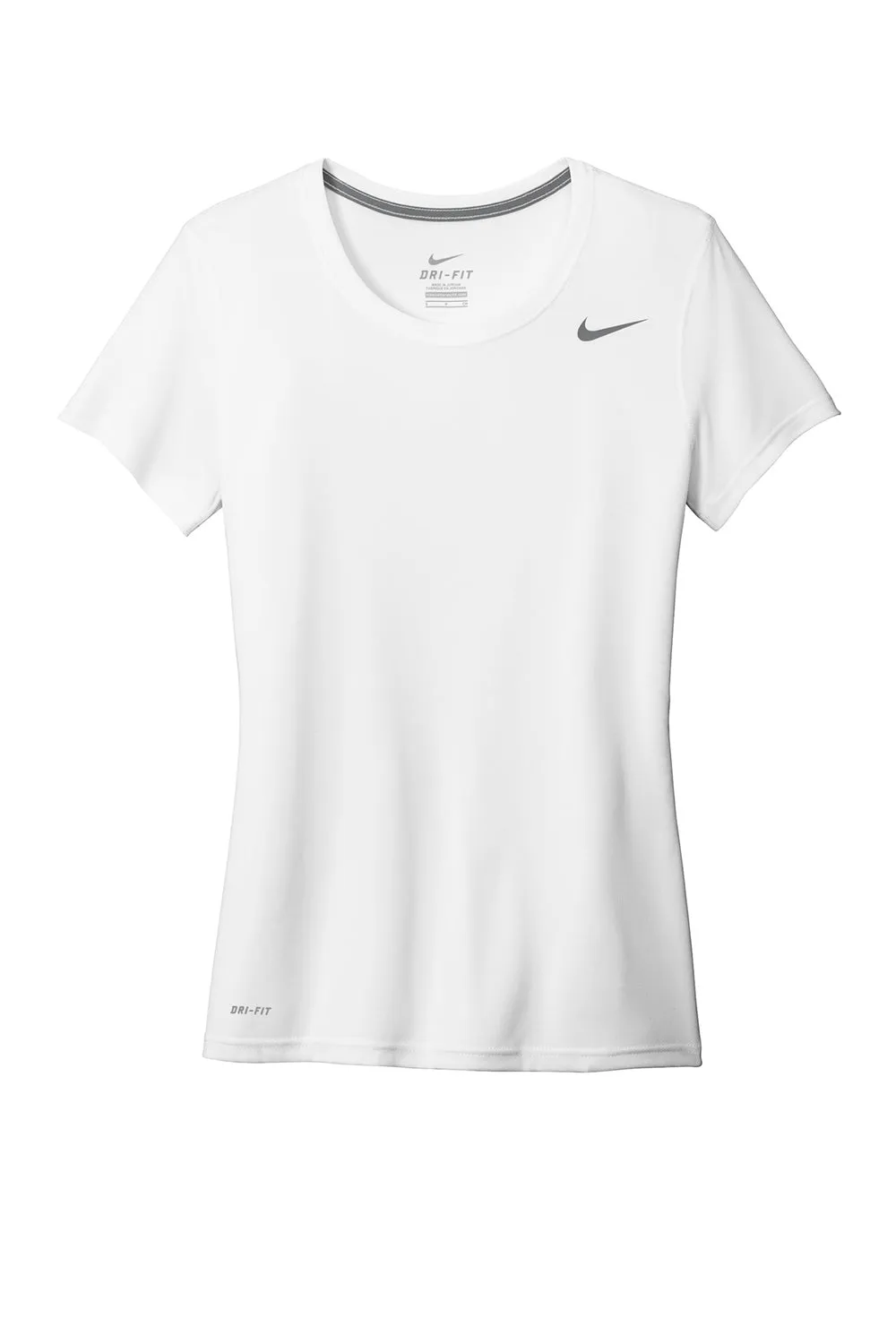 Nike Womens Legend Dri-Fit Moisture Wicking Short Sleeve Crewneck T-Shirt - White - Closeout