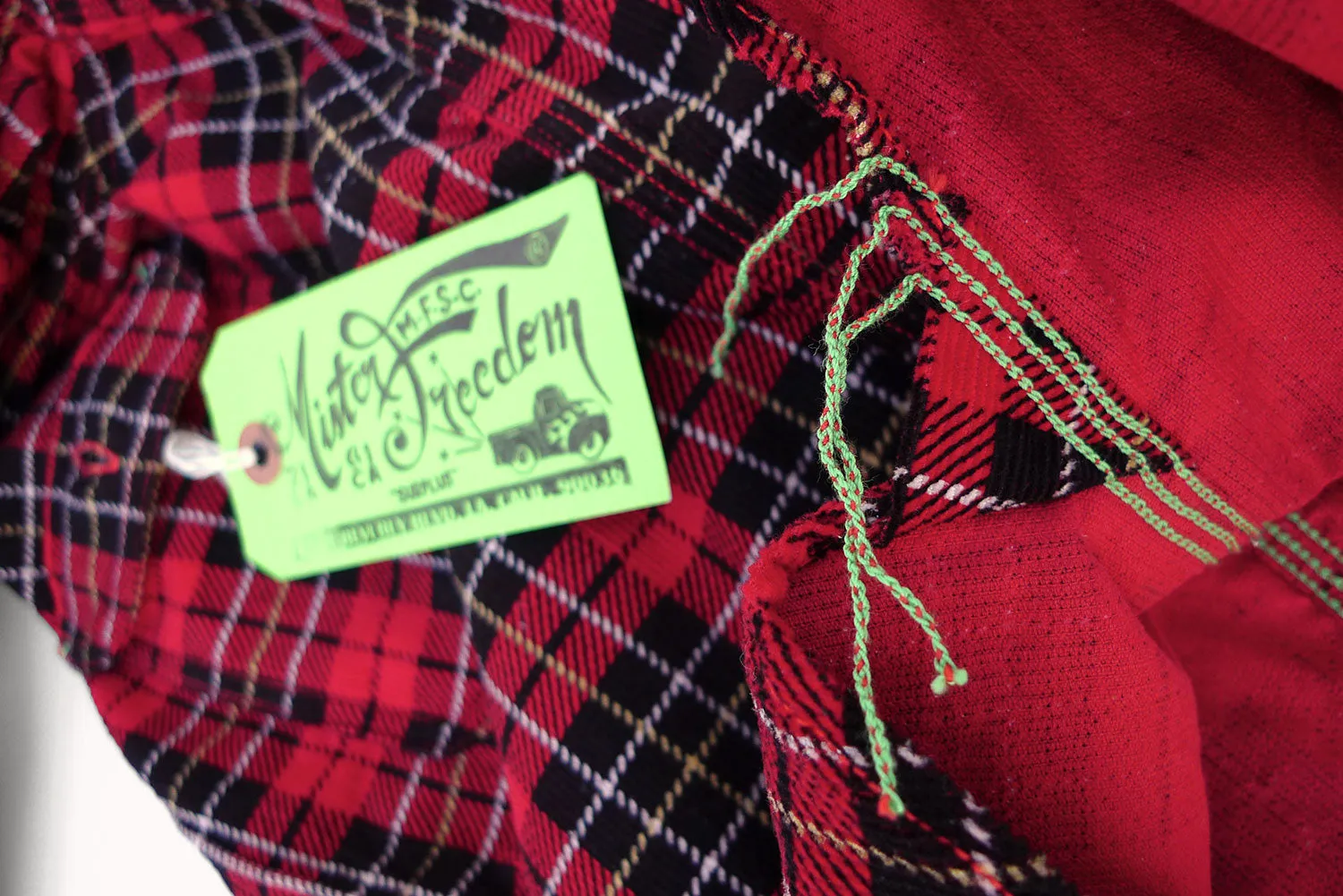 Nixon Shirt - Red Printed Plaid Corduroy