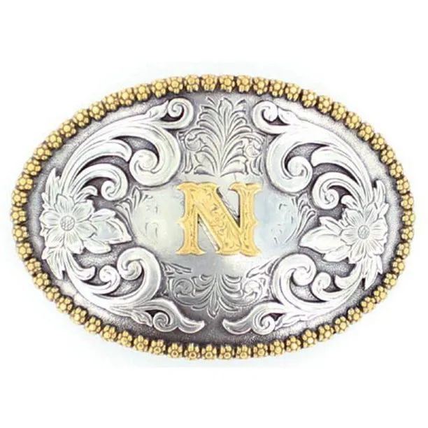 Nocona Western Initial Belt Buckles