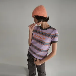 Noe Center Color Striped Short Sleeve T-Shirt