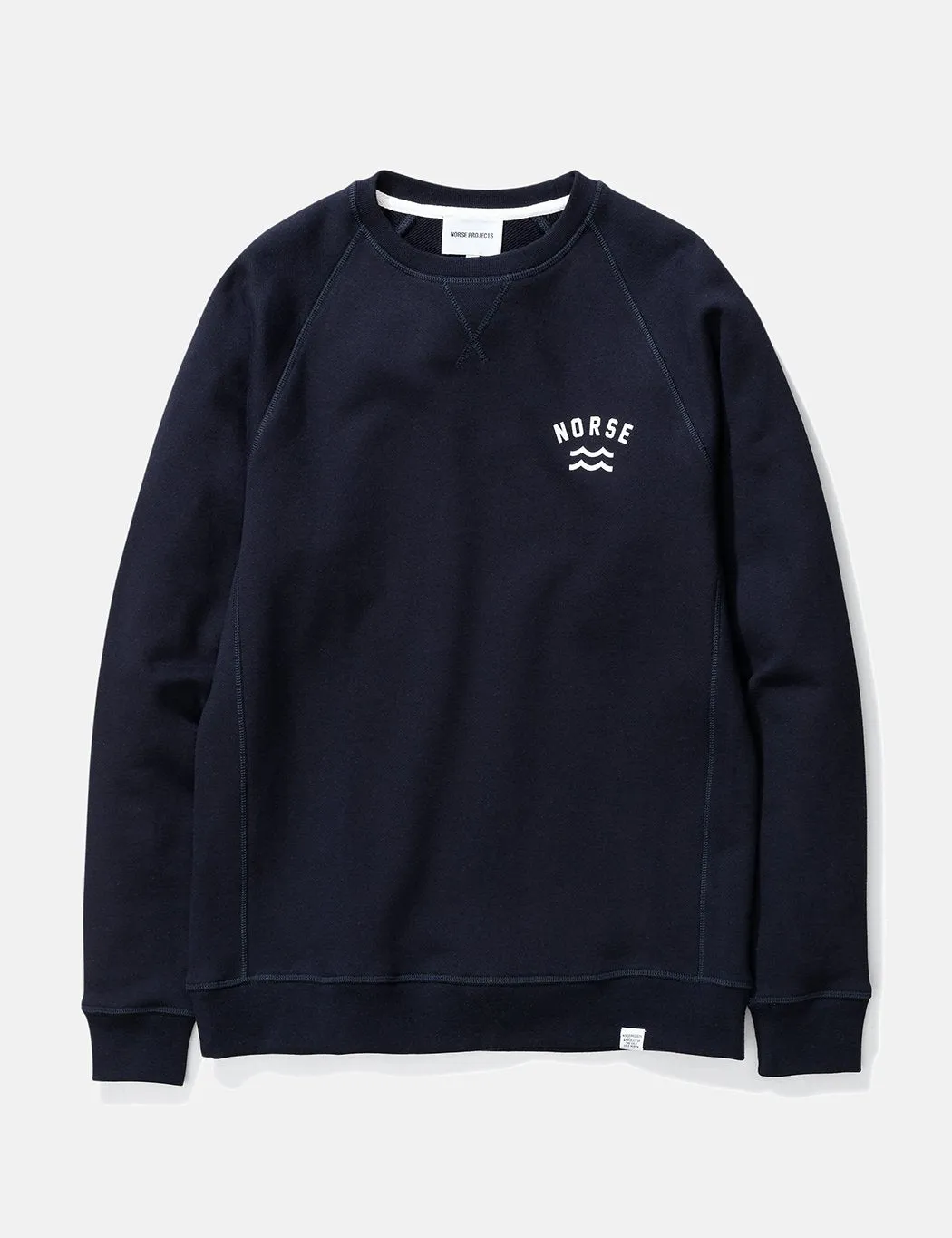 Norse Projects Ketel Ivy Wave Logo Sweatshirt - Dark Navy Blue