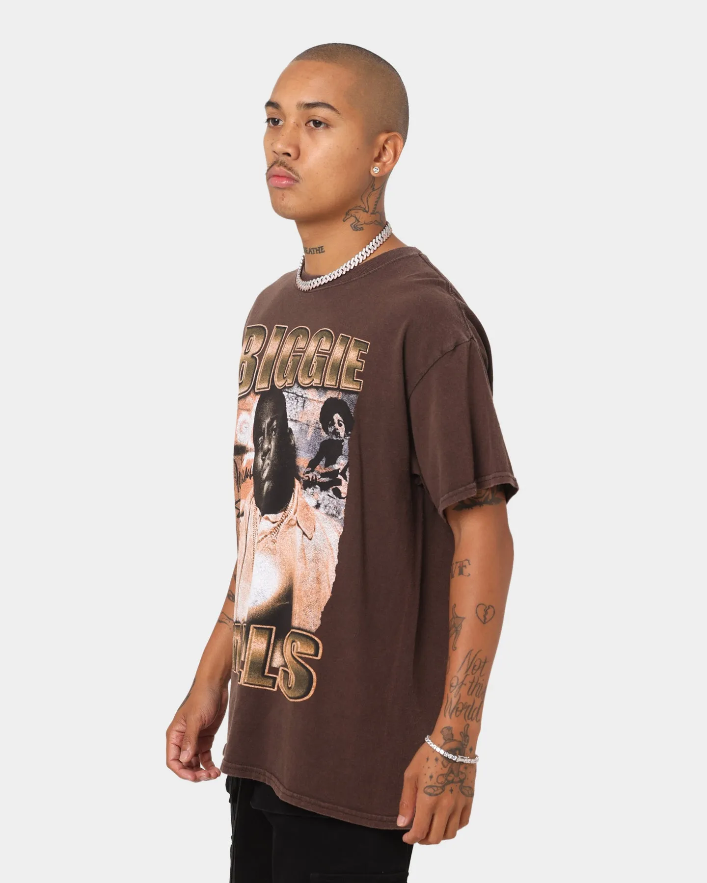 Notorious B.I.G Sepia Baby T-Shirt Washed Brown