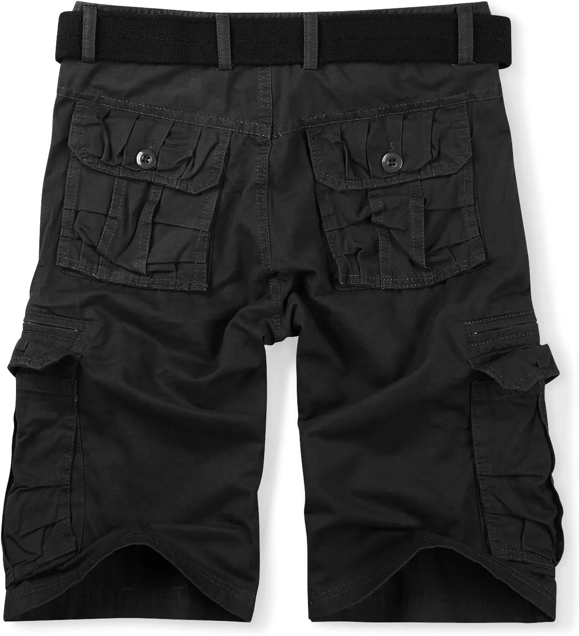 OCHENTA Cargo Shorts for Men with Zipper Pockets, Summer Mens Shorts Casual Military Outdoor Work (No Belt)