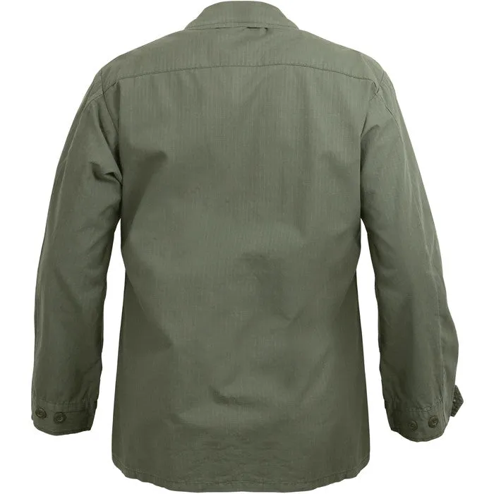 Olive Drab - Military Vintage Vietnam Fatigue Shirt