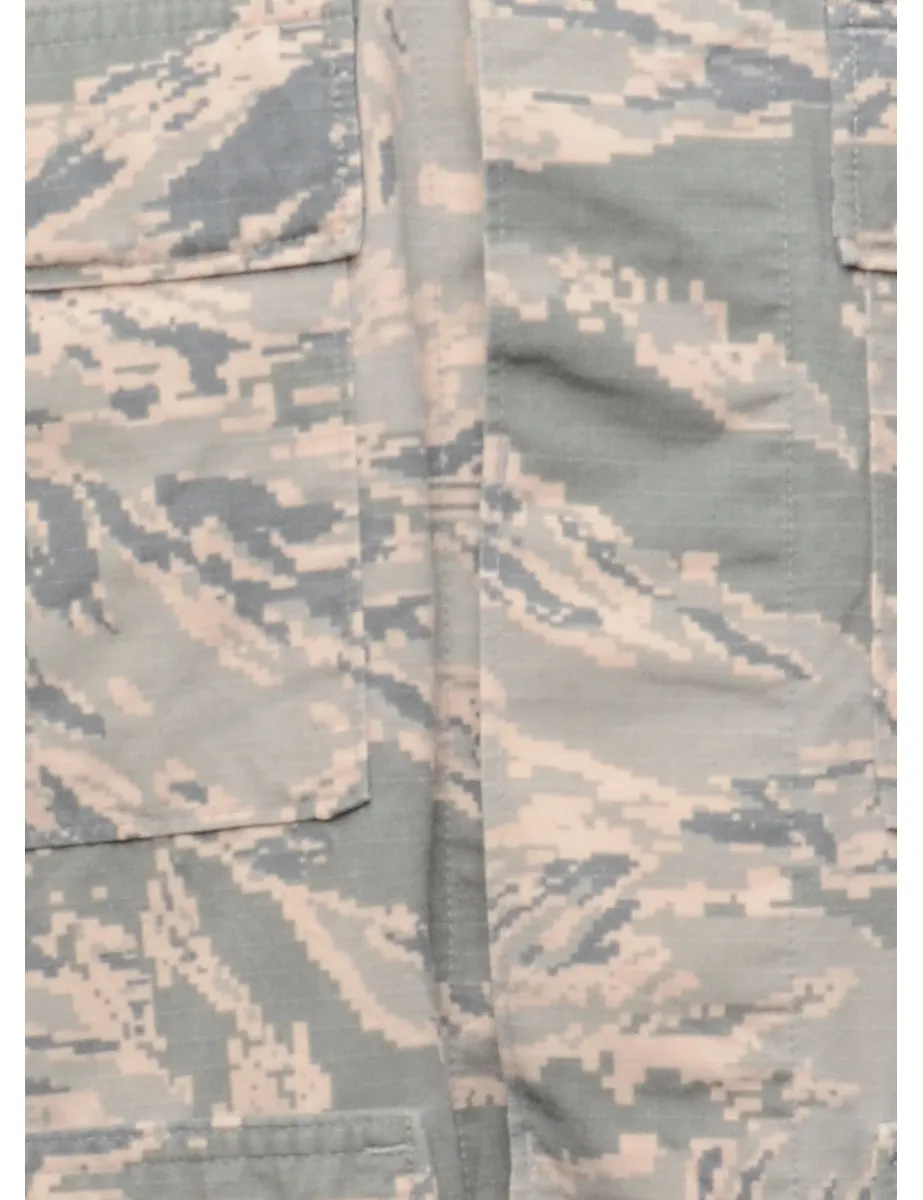 Olive Green Military Jacket - M - Marketplace