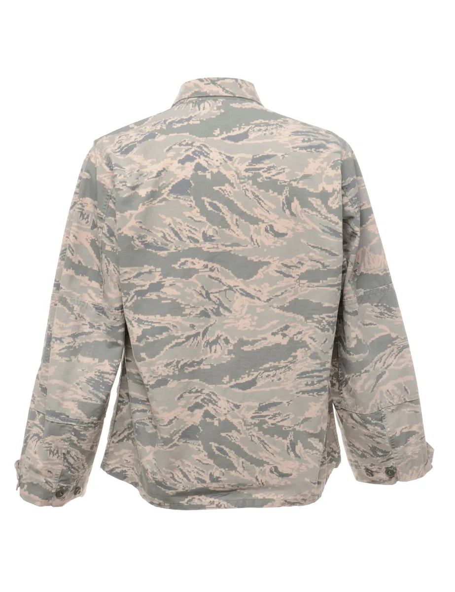 Olive Green Military Jacket - M - Marketplace