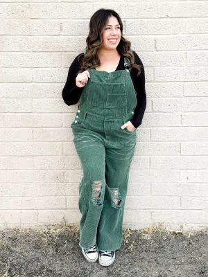 Olivia Overalls - Vintage Olive