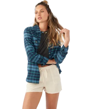 O'Neill Nash Flannel L/S Shirt-Storm Blue