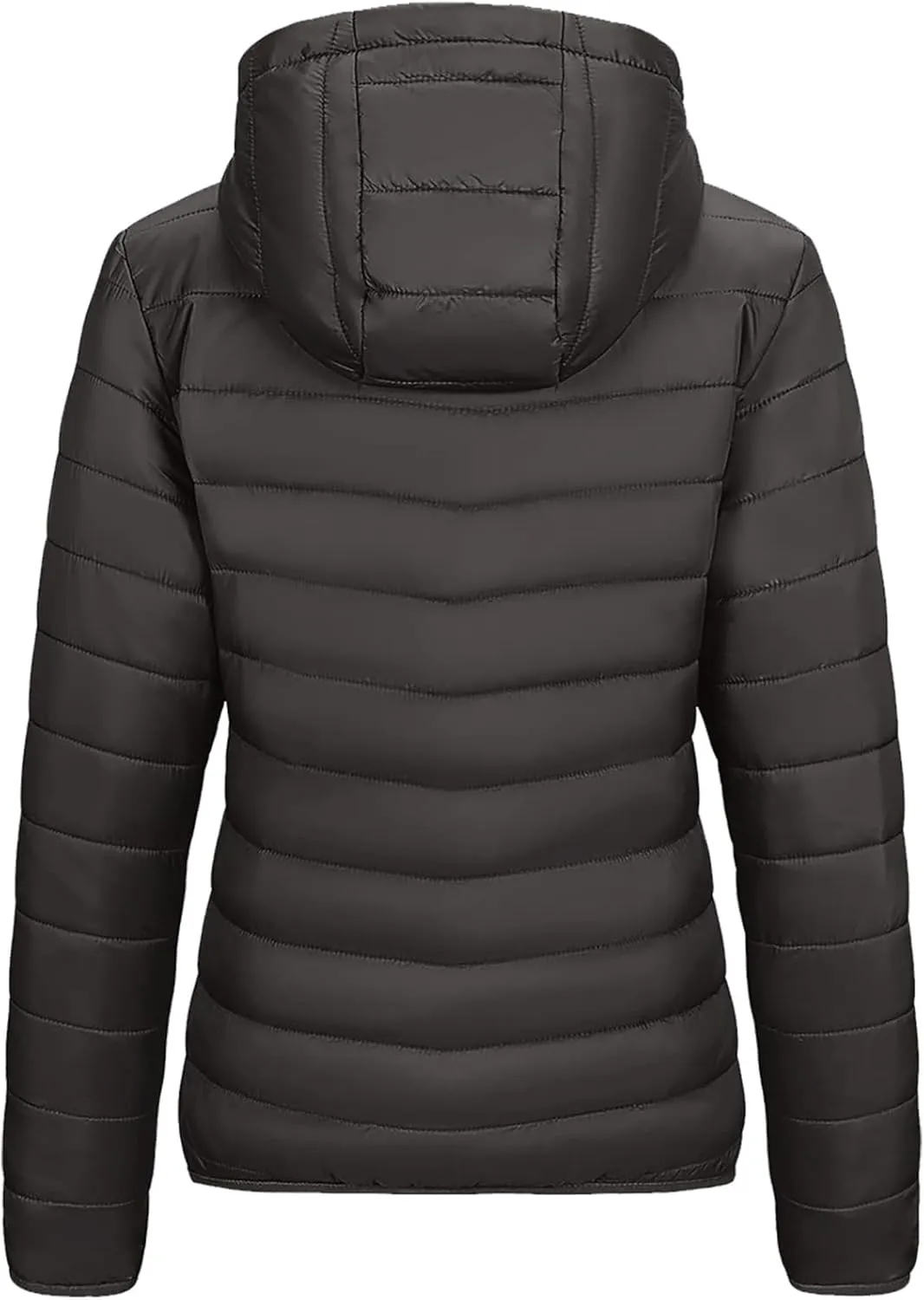 Oplxuo Womens Zip Up Puffer Jacket with Hood Lightweight Packable Quilted Down Coat Winter Padded Puffer Jackets Outerwear