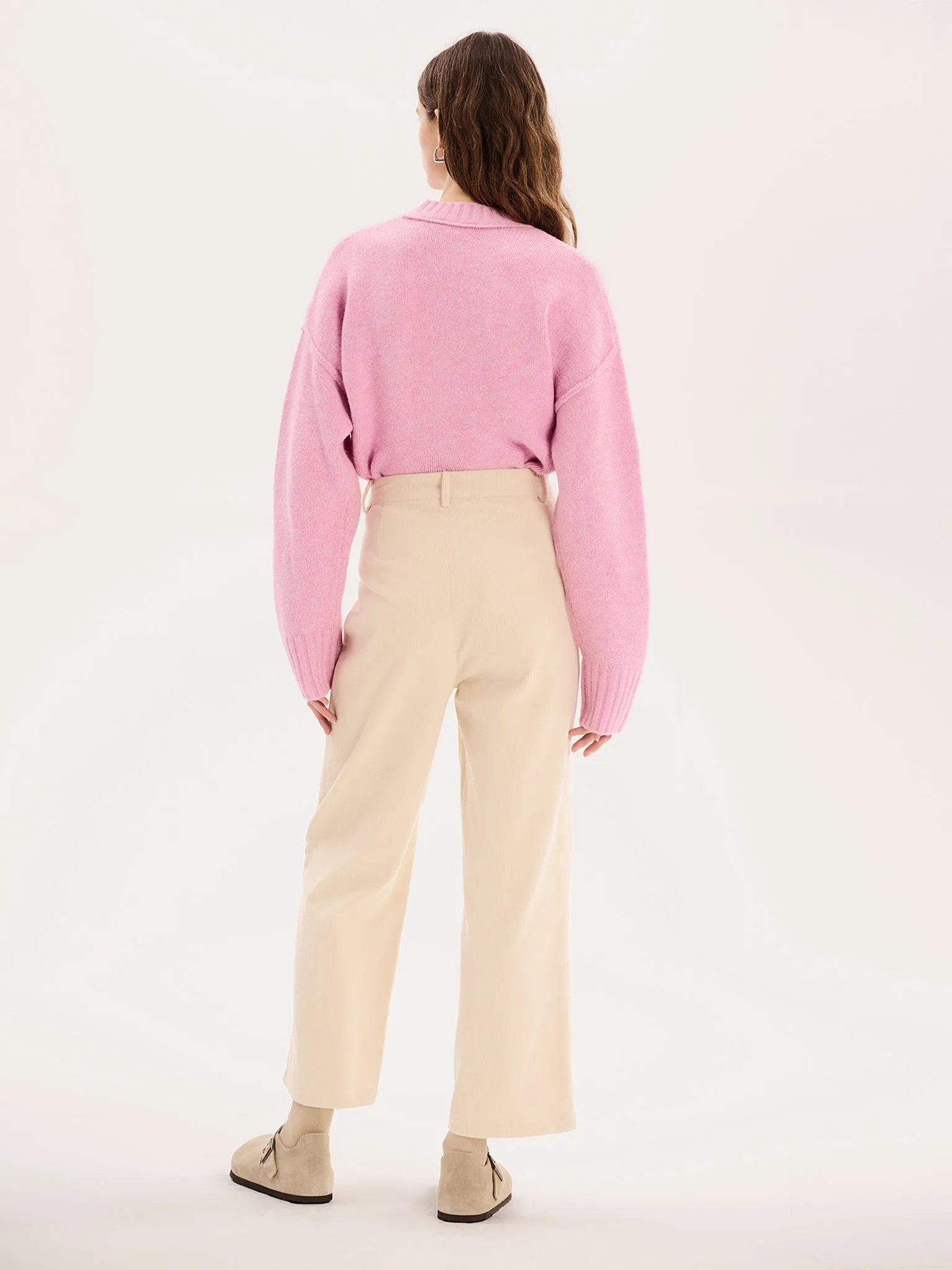 Orielle Cord Trouser in Ecru