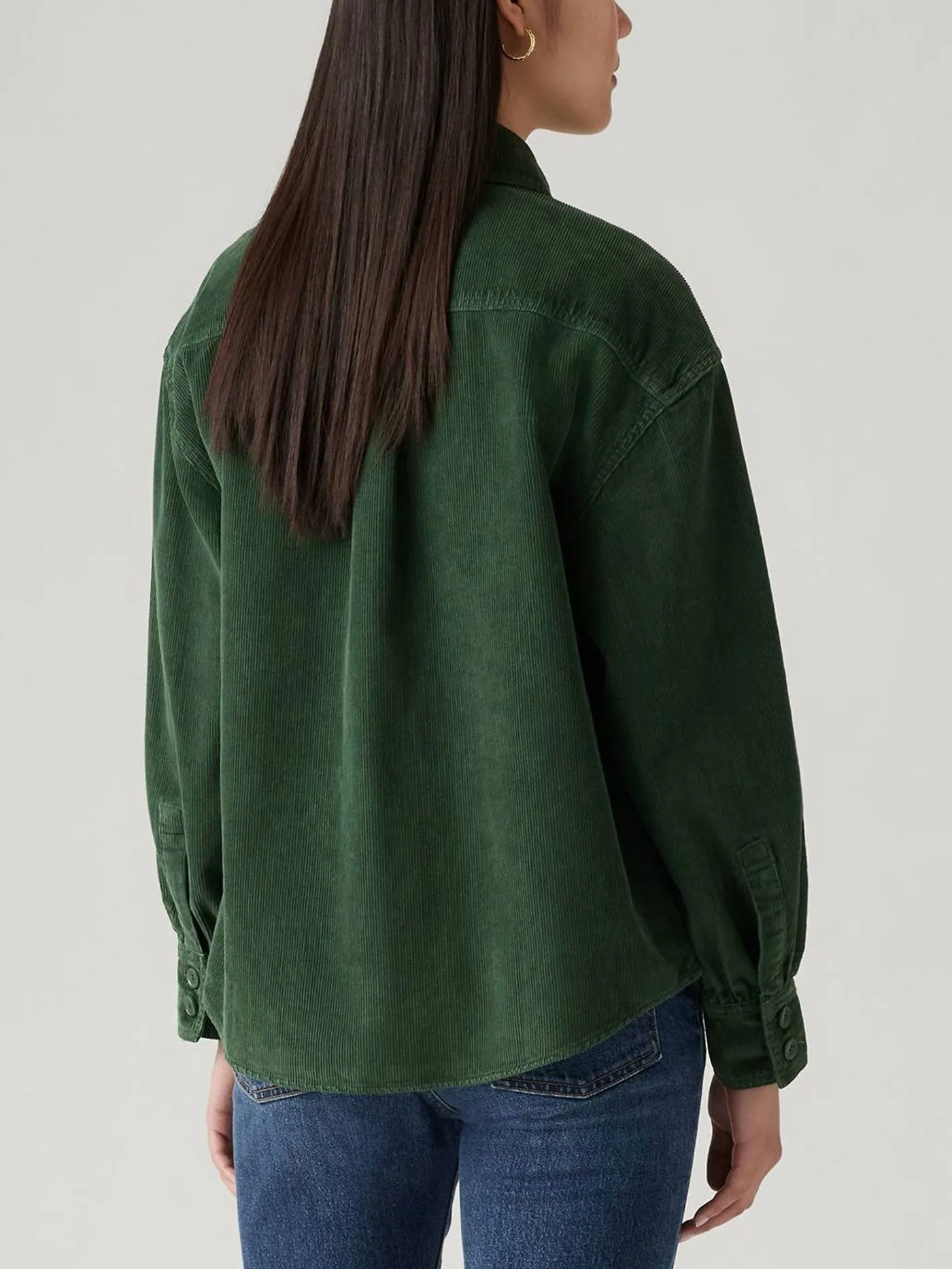 Orion Corduroy Python Green GD Long Sleeve Buttondown Shirt