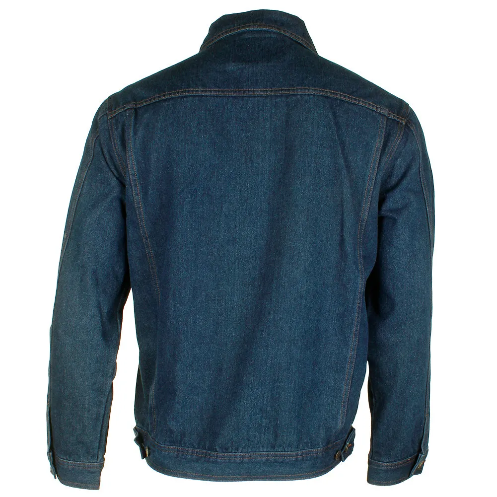 Oscar Jeans Men's Pocket Basic Washed Denim Trucker Jacket