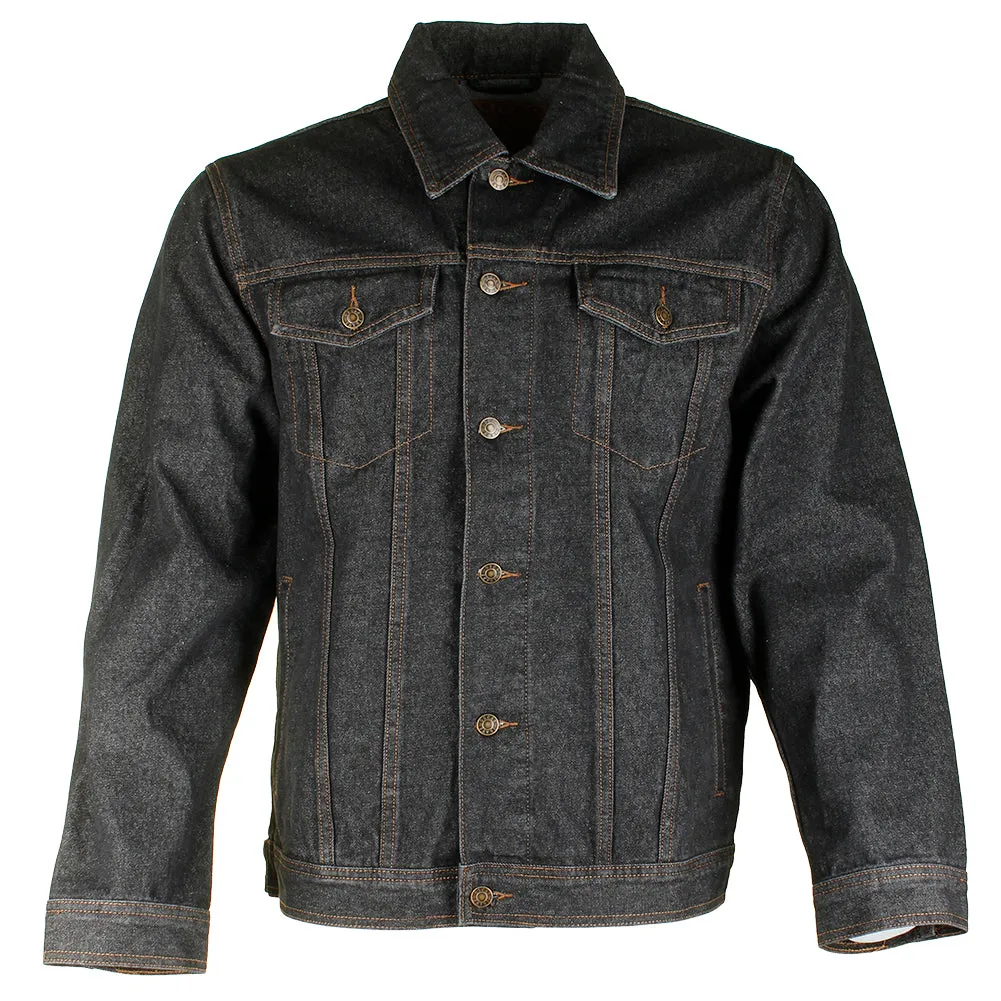 Oscar Jeans Men's Pocket Basic Washed Denim Trucker Jacket