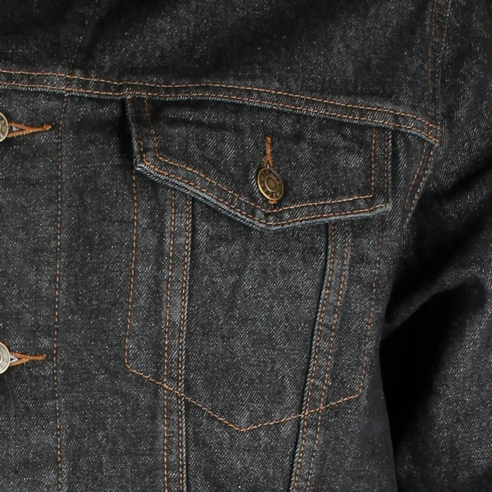 Oscar Jeans Men's Pocket Basic Washed Denim Trucker Jacket