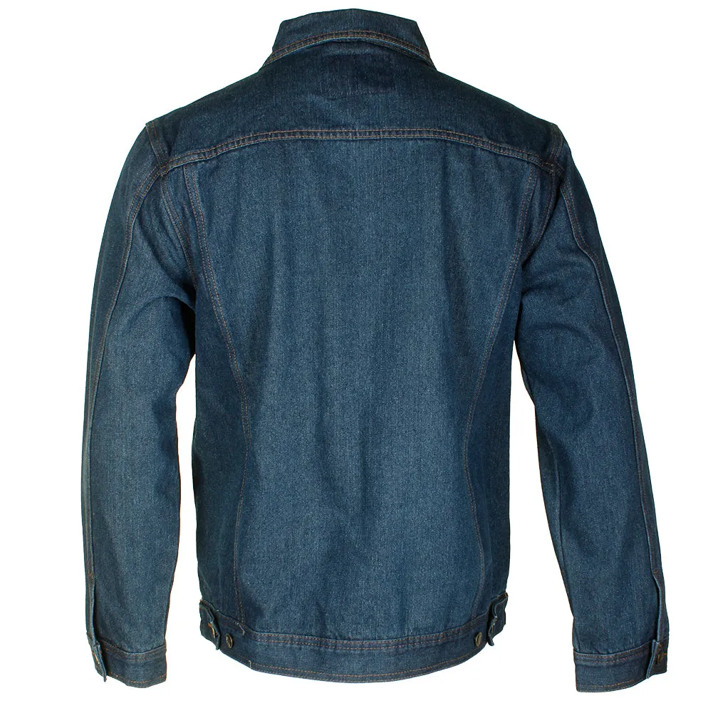 Oscar Jeans Men's Pocket Basic Washed Denim Trucker Jacket