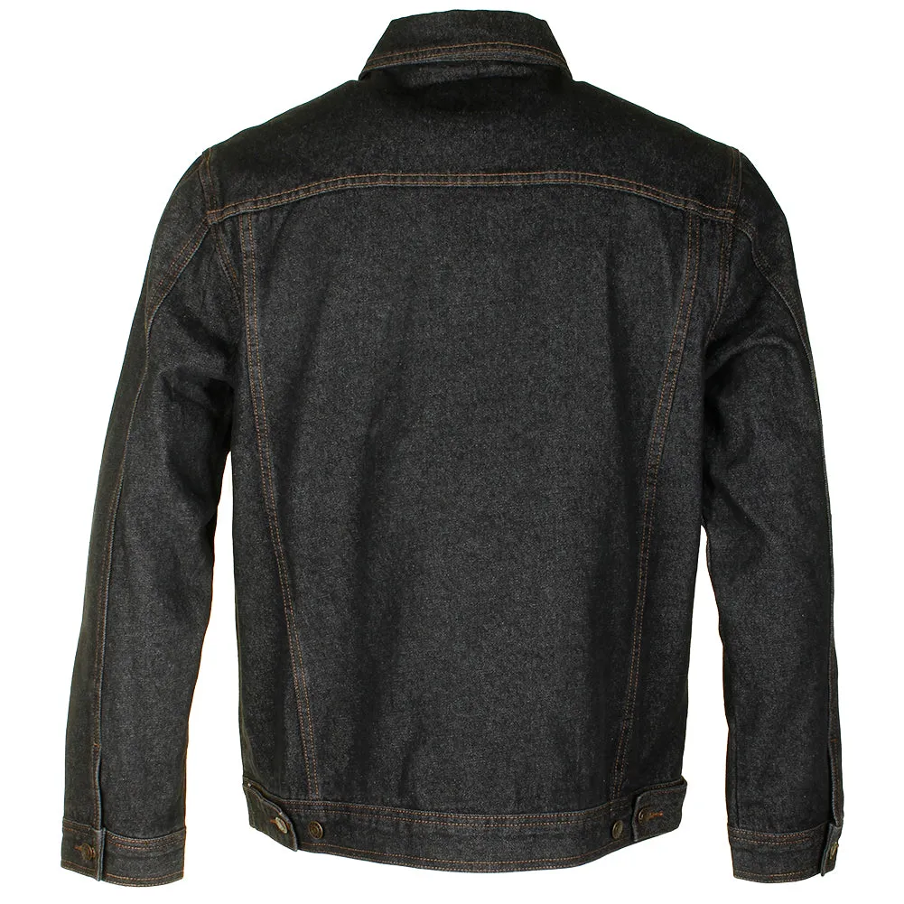 Oscar Jeans Men's Pocket Basic Washed Denim Trucker Jacket