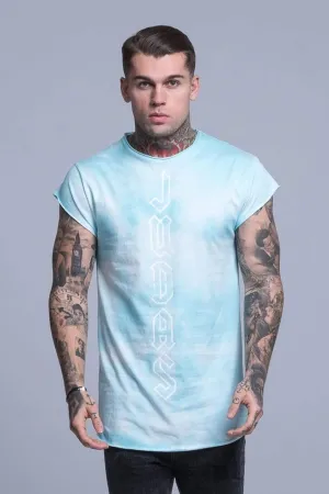 Outline Grunge Men's T-Shirt - Aqua