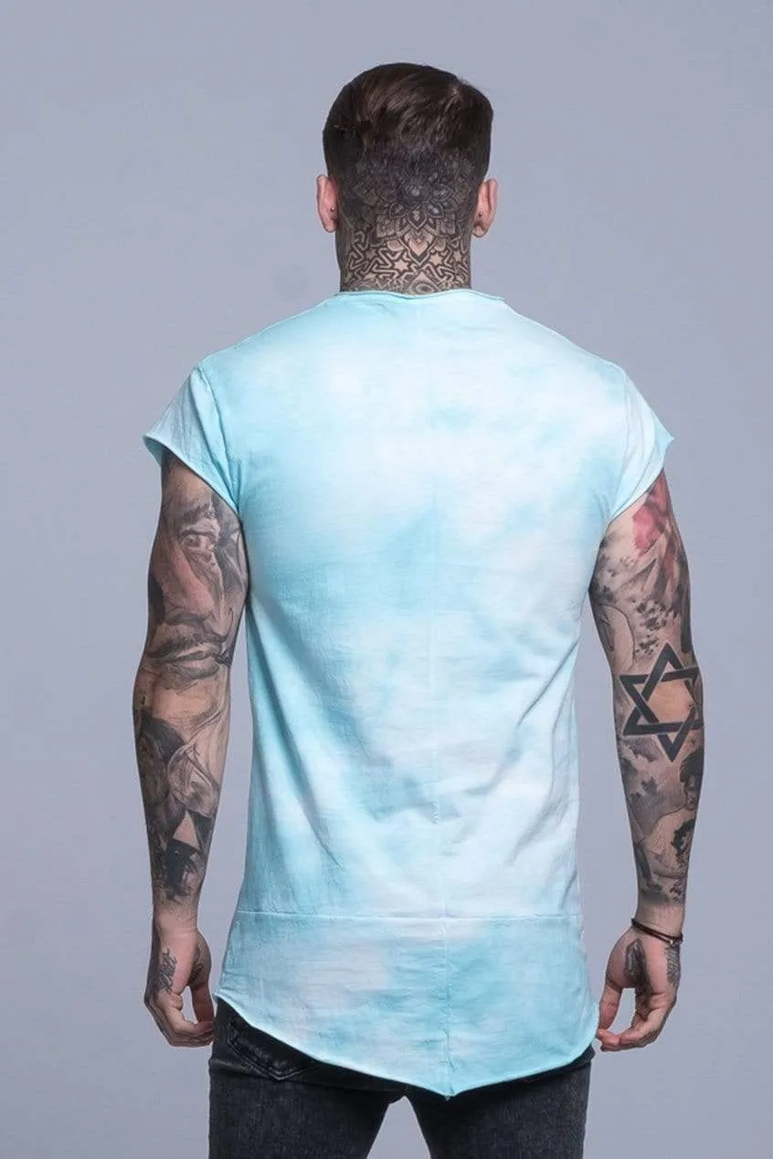 Outline Grunge Men's T-Shirt - Aqua