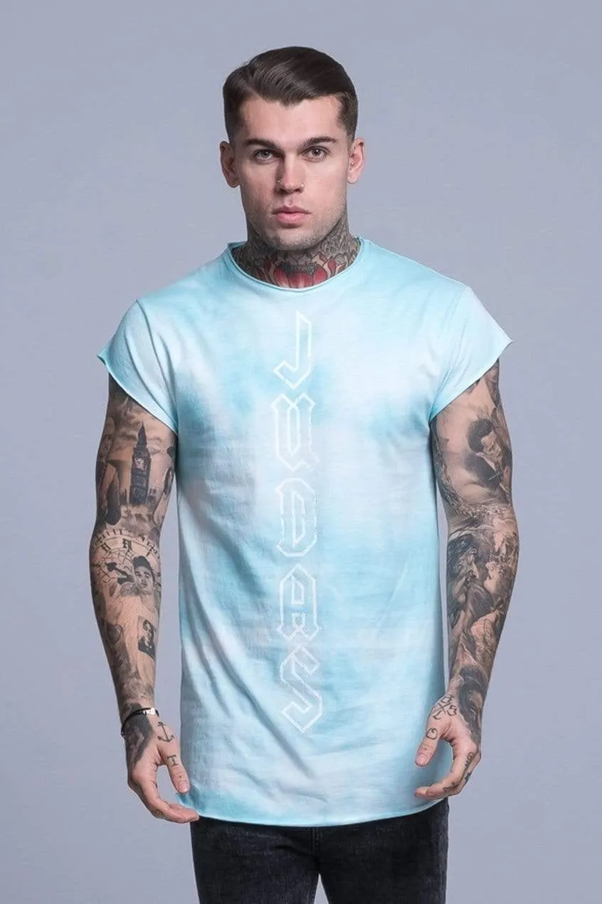 Outline Grunge Men's T-Shirt - Aqua