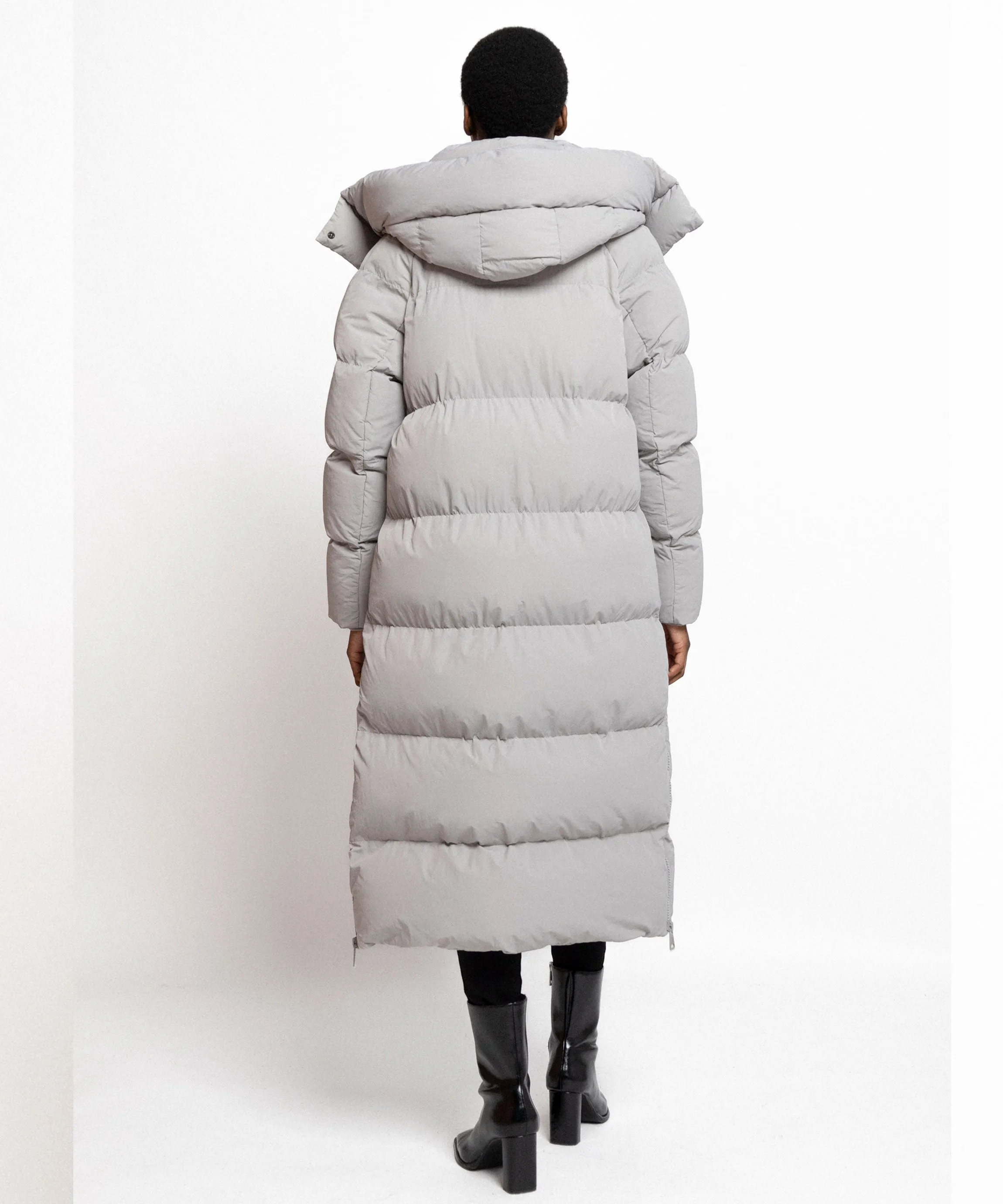 Oversize Jacke Addie Lang Grau