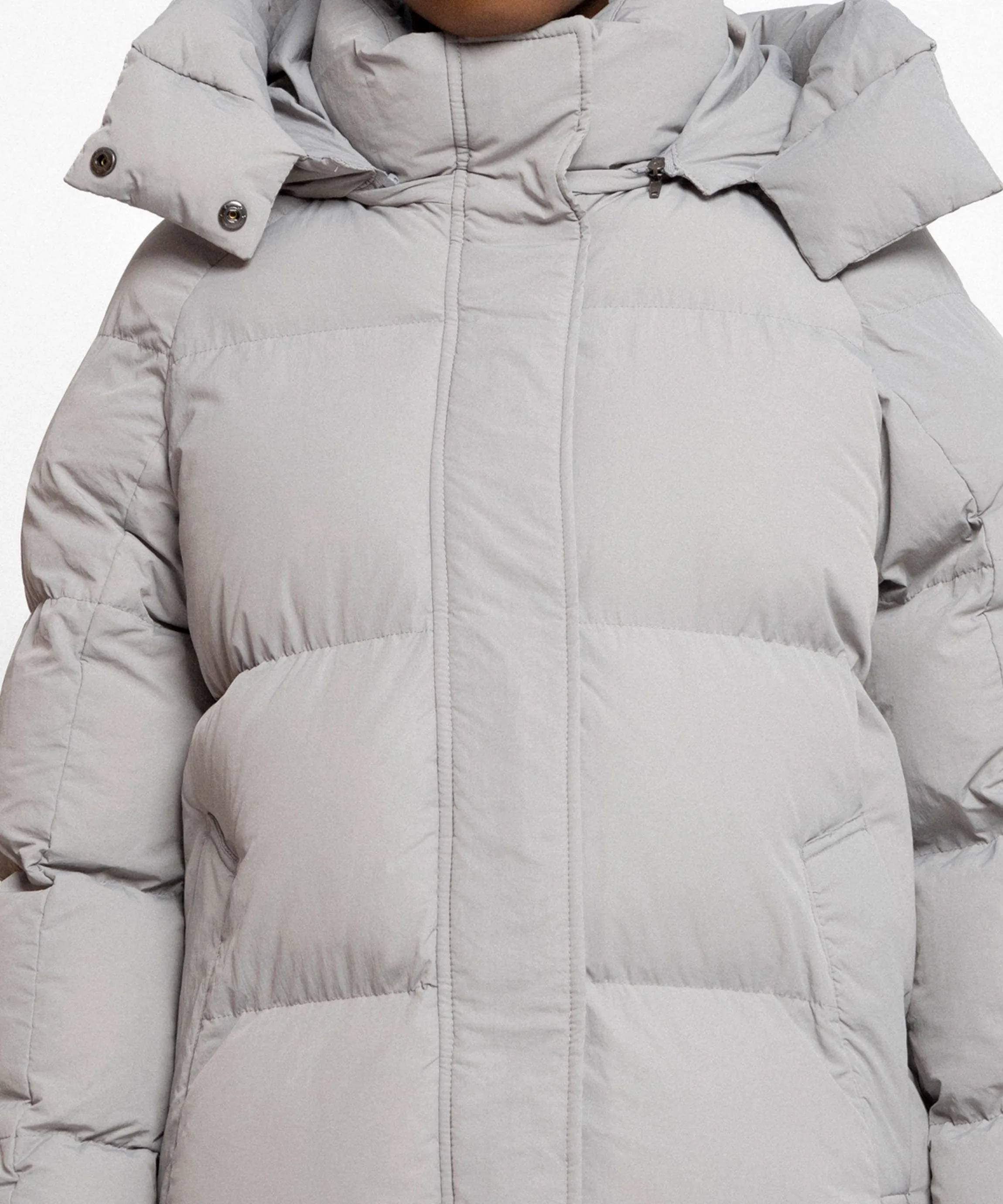 Oversize Jacke Addie Lang Grau
