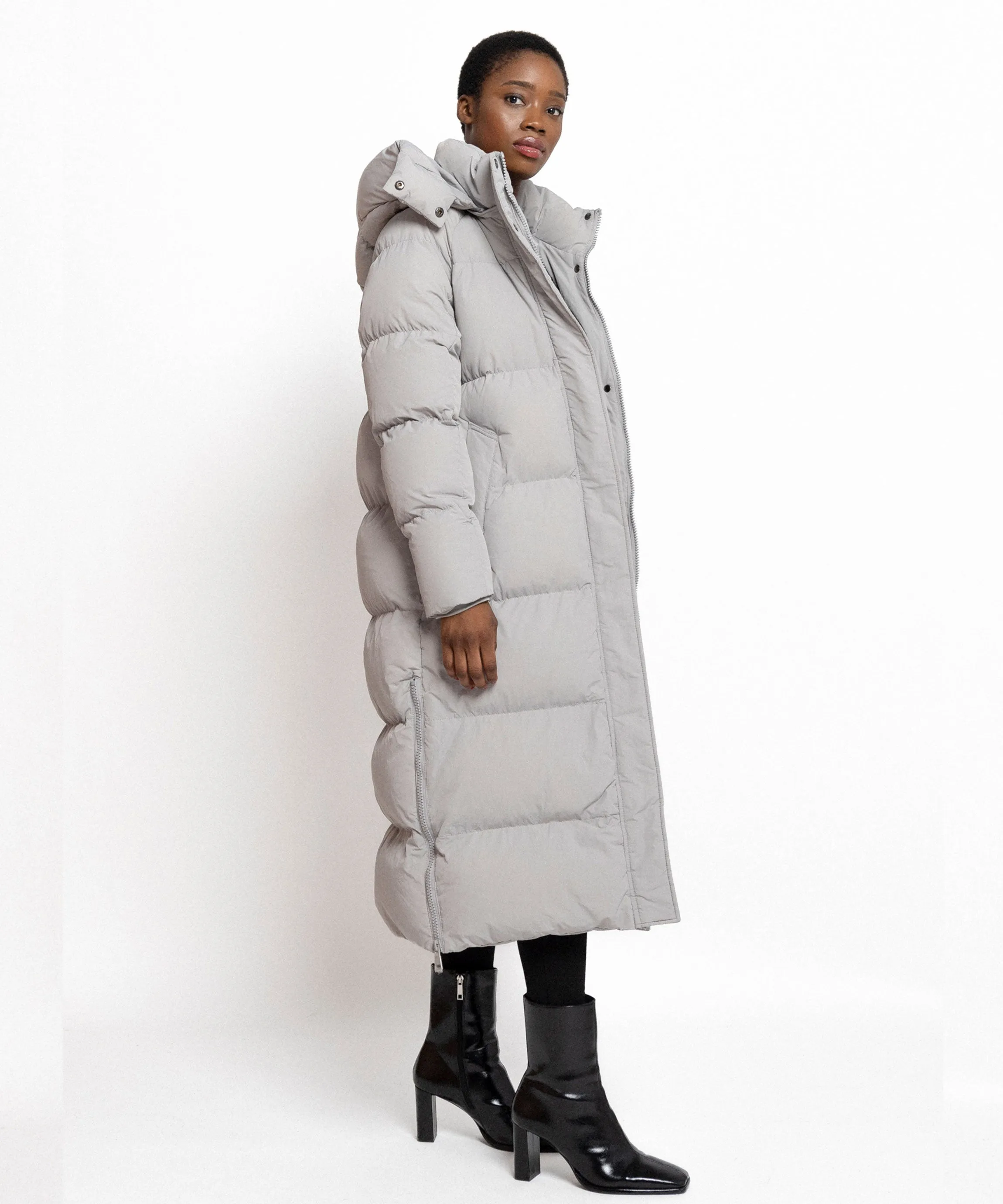 Oversize Jacke Addie Lang Grau