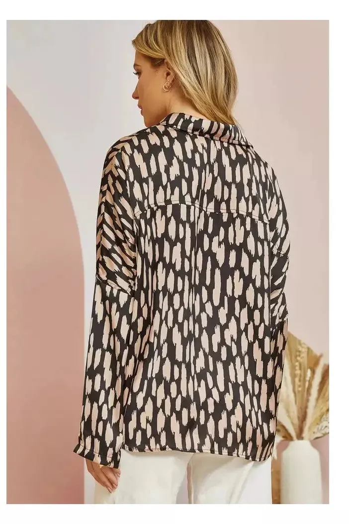 Oversized Printed Tunic Top