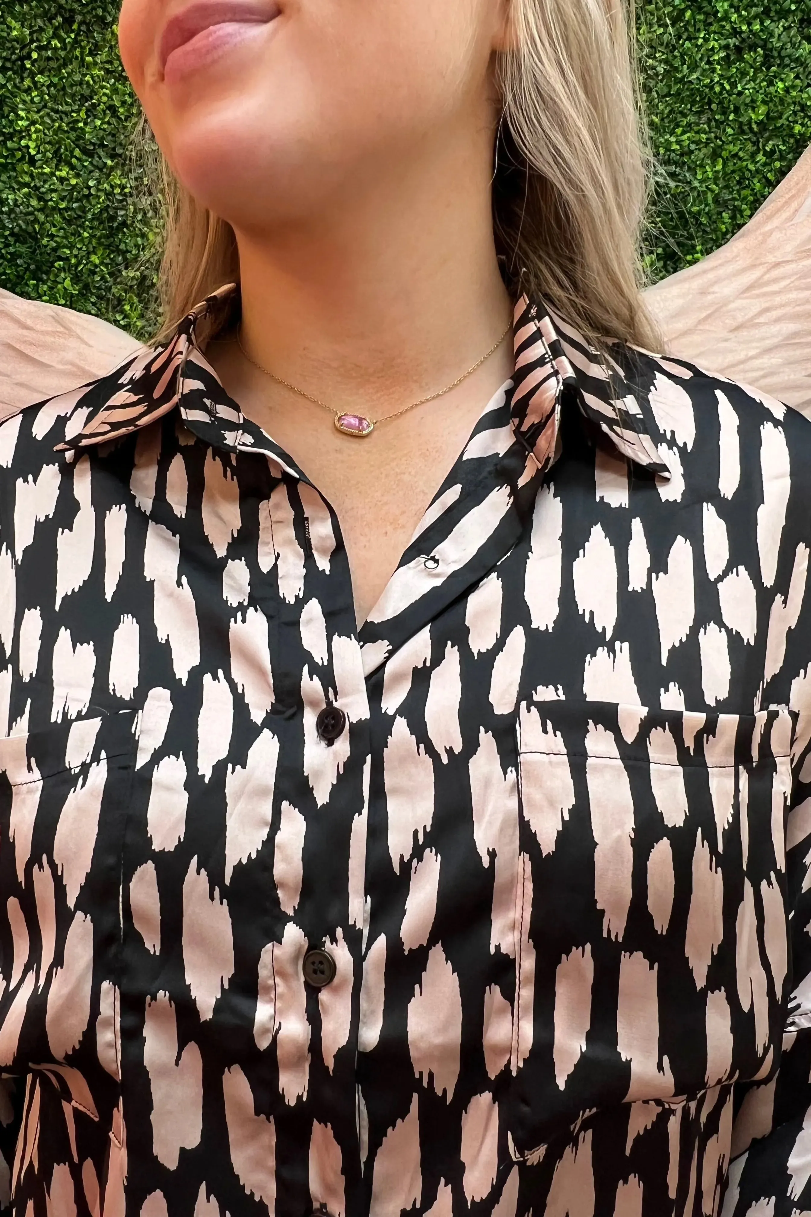 Oversized Printed Tunic Top