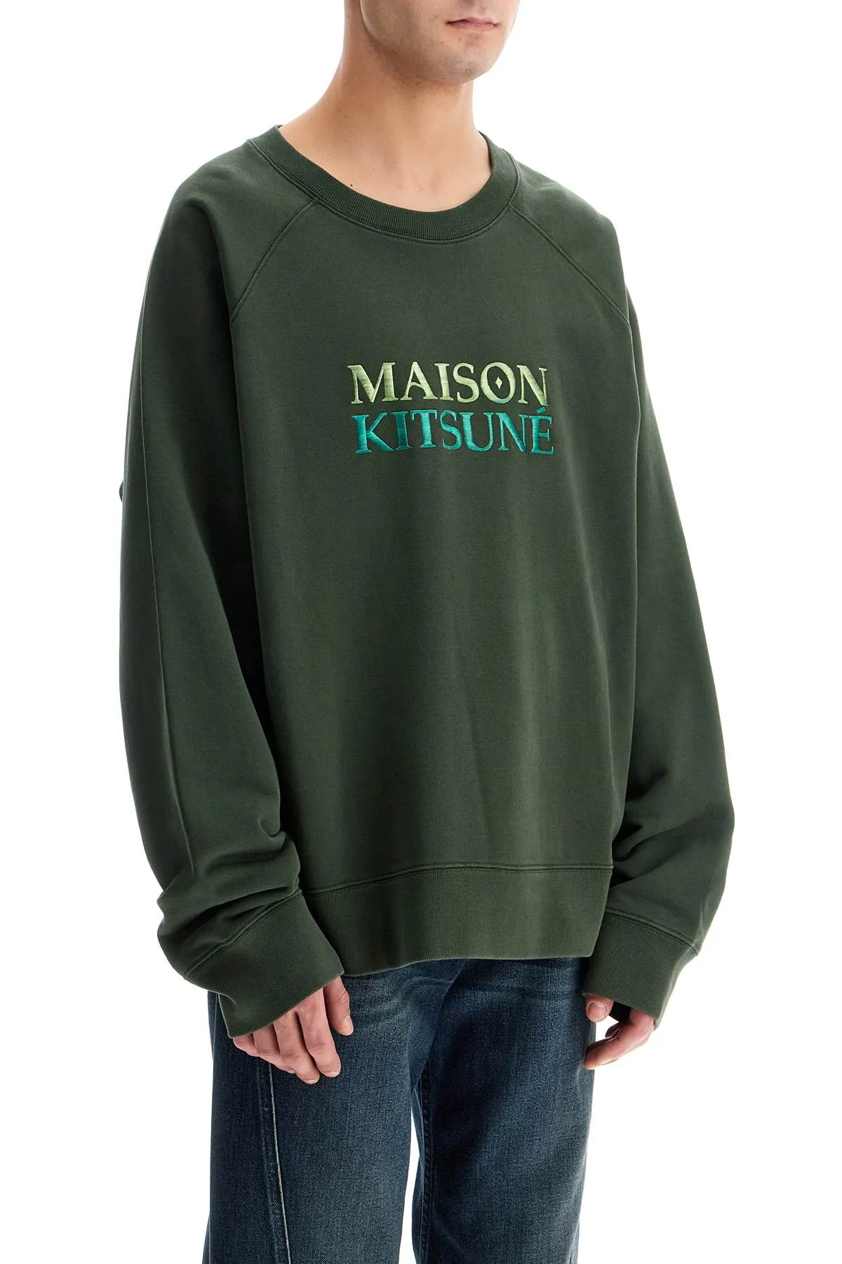'oversized sweatshirt with NM00311KM0001 RANGER GREEN