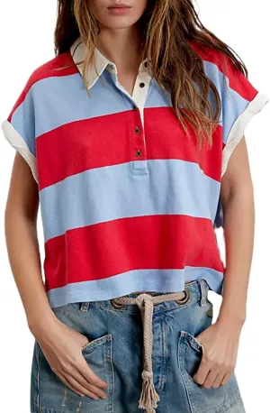 Oversized Tshirts for Women Striped Tee Shirts Y2K Short Sleeve Aesthetic Baggy T-Shirts Summer Tees